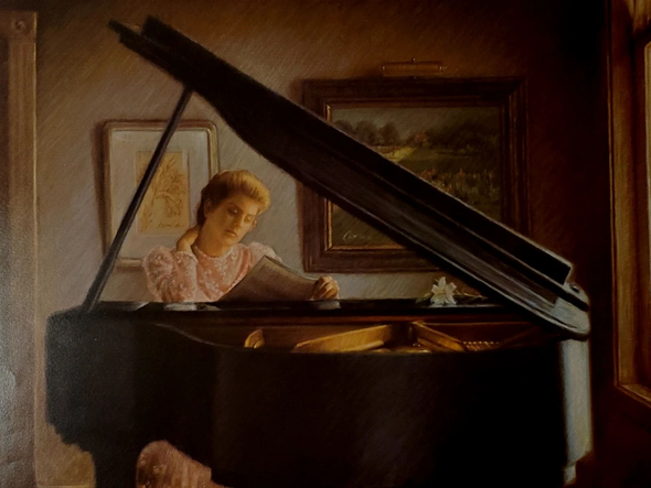 Robert Olson Signed Limited Edition Offset Lithograph: "The Music Room"