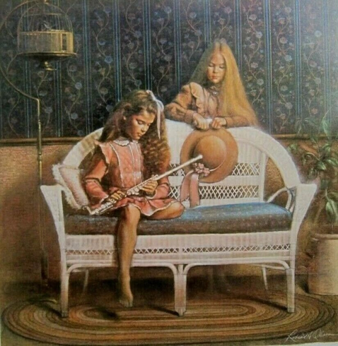 Robert Olson Signed Limited Edition Offset Lithograph: "Young Flutist" Robert Olson Signed Limited Edition Offset Lithograph: "Young Flutist"
