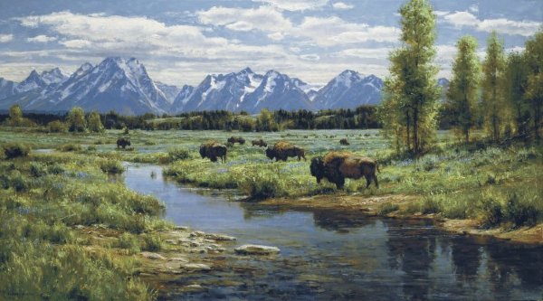 Robert Peters Handsigned and Numbered Limited Edition Giclee on Canvas:"Icons of the West"