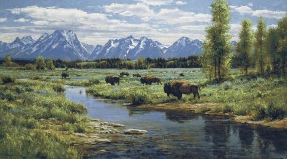 Robert Peters Handsigned and Numbered Limited Edition Giclee on Canvas:"Icons of the West"
