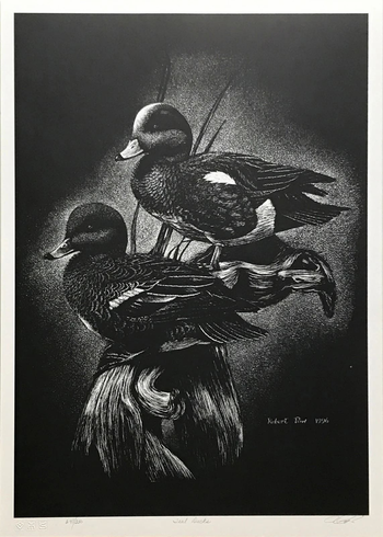 Robert Pow Artist Hand-signed Limited Edition Lithograph: "TEAL DUCKS" Robert Pow Artist Hand-signed Limited Edition Lithograph: "TEAL DUCKS"