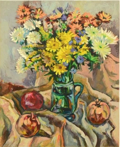 Robert Rosenberg Signed Limited Edition Hand-pulled Serigraph Print: "Pomegranates" Robert Rosenberg Signed Limited Edition Hand-pulled Serigraph Print: "Pomegranates"