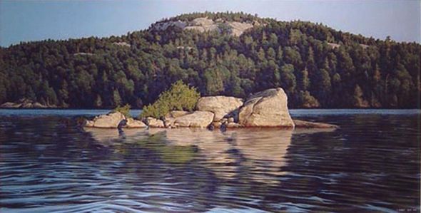 Robert Ross Hand Signed and Numbered Limited Edition Giclee Canvas:" Reflections Of Summer "