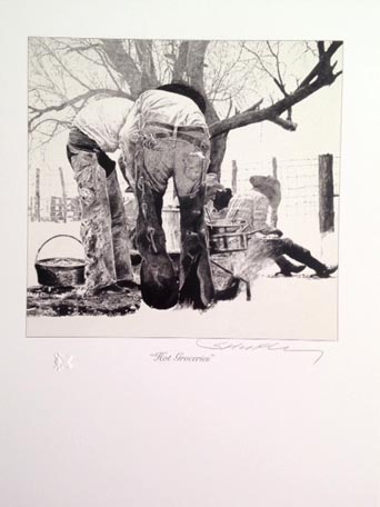Robert Shufelt Hand Signed Open Edition Print "Hot Groceries" Robert Shufelt Hand Signed Open Edition Print "Hot Groceries"