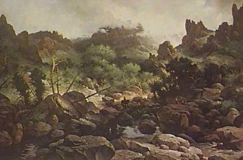Robert Summers Signed and Numbered Limited Edition Lithograph: "Forbidding Wilderness" Robert Summers Signed and Numbered Limited Edition Lithograph: "Forbidding Wilderness"