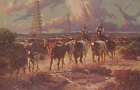 Robert Summers Signed and Numbered Limited Edition Lithograph: "Texas Gold"