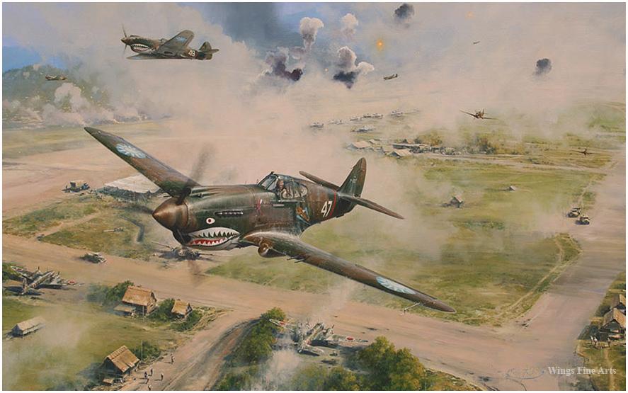 ROBERT TAYLOR 32X24 Secondary Market Art: "FLYING TIGERS"