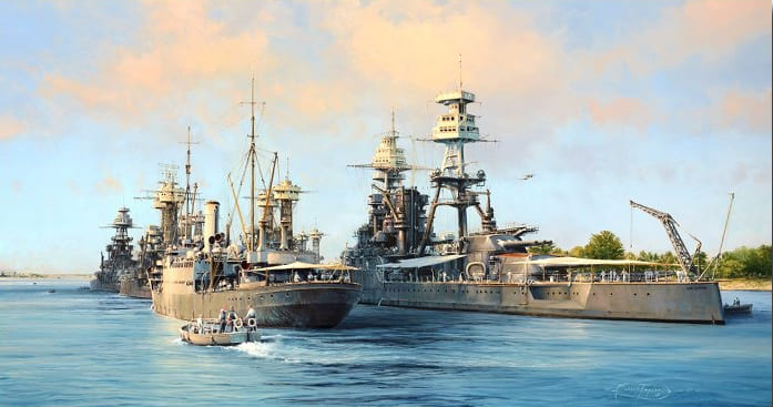 ROBERT TAYLOR 33X22 Secondary Market Art: "CALM BEFORE STORM"