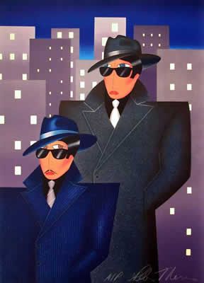 Robin Morris Hand Signed Limited Edition Lithograph:"The Gangster"