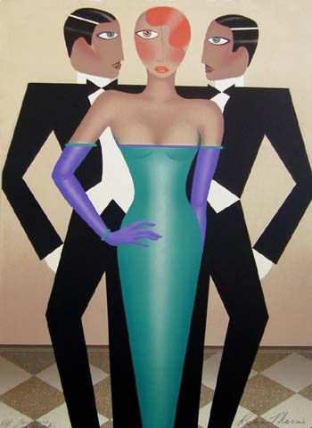 Robin Morris Hand Signed Publisher Proof Lithograph:"Rivals (PP)"