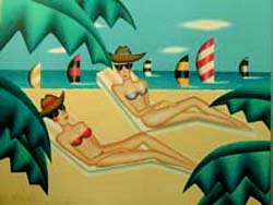 Robin Morris Hand Signed Publisher Proof Lithograph:"The Sunbathers (PP)"