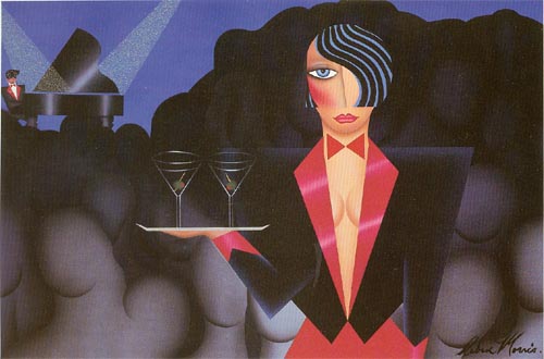 Robin Morris Limited Edition Lithograph on Paper: "Alone in a Crowd"