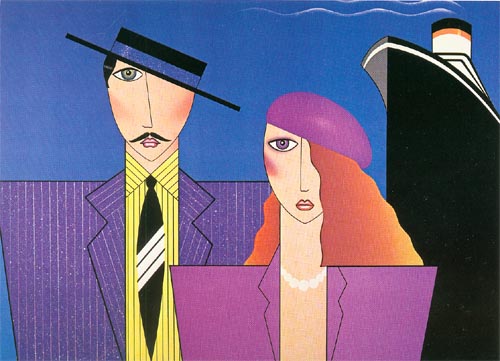 Robin Morris Limited Edition Lithograph on Paper: "Bon Voyage"