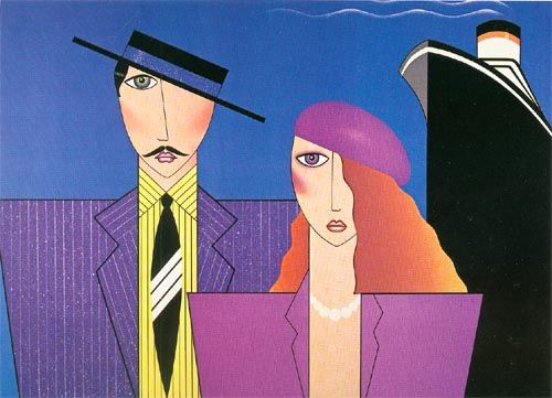 Robin Morris Limited Edition Lithograph on Paper: "Bon Voyage"