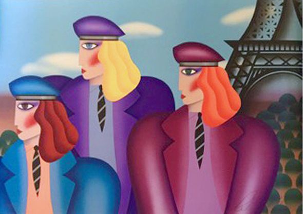 Robin Morris Limited Edition Lithograph on Paper: "Paris Rage"