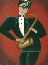 Robin Morris Limited Edition Lithograph on Paper: "Red Hot"