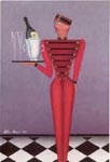 Robin Morris Limited Edition Lithograph on Paper: "Room Service"