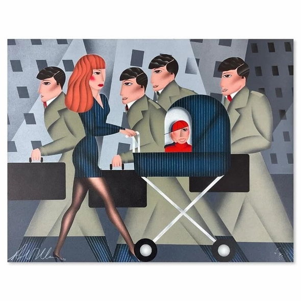 Robin Morris Signed Limited Edition Lithograph Print: "Working Mom"