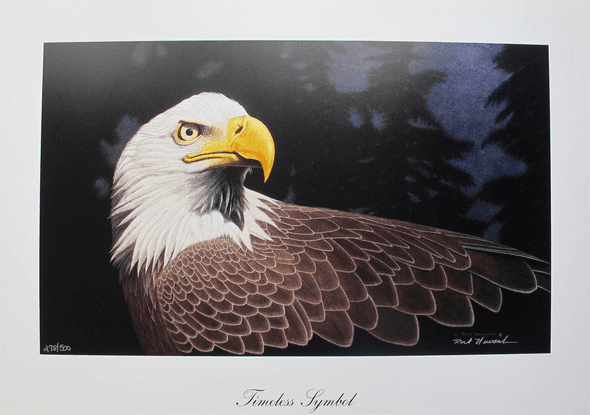 Rock Newcomb Hand Signed Limited Edition Art Lithograph:"Timeless Symbol Eagle"