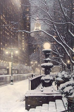 ROD CHASE 30X20 Secondary Market Art: "CITY LIGHTS"