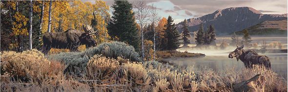 Rod Frederick Hand Signed and Numbered Limited Edition Giclee on Canvas: "Love is in the Air"