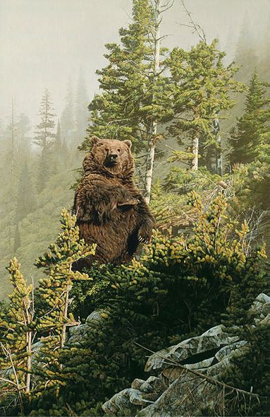 Rod Frederick Handsigned and Numbered Limited Edition Gicl&eacute;e Canvas:"In Tall Timber"