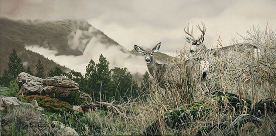 Rod Frederick Handsigned and Numbered Limited Edition Giclee on Canvas:"The Dry Side of Winter"