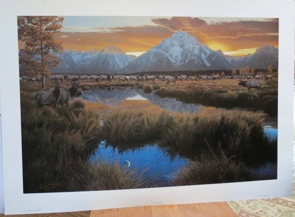 Rod Frederick Signed and Numbered Limited Edition Lithograph: "Day is Done Gone the Sun"