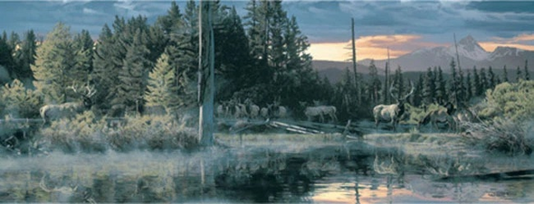 Rod Frederick Signed and Numbered Limited Edition Lithograph: "ENTER THE CHALLENGER"