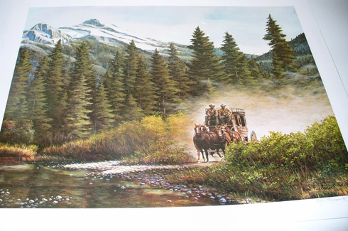 Rod Frederick Signed and Numbered Limited Edition Lithograph: "Higb Country Express"
