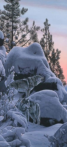 Rod Frederick Signed and Numbered Limited Edition Lithograph: "Snow Pack"