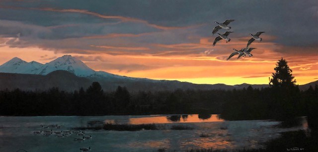 Rod Frederick Signed by the Artist Limited Edition Paper Lithograph:"Cascade Landing"