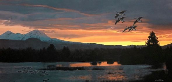Rod Frederick Signed by the Artist Limited Edition Paper Lithograph:"Cascade Landing"
