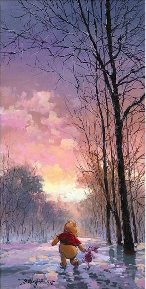 Rodel Gonzalez Handsigned and Numbered Limited Edition Giclee on Canvas:"Snowy Path"