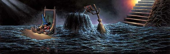 Rodel Gonzalez Signed and Numbered Gicl&eacute;e on Canvas: "As the Apprentice Sleeps"