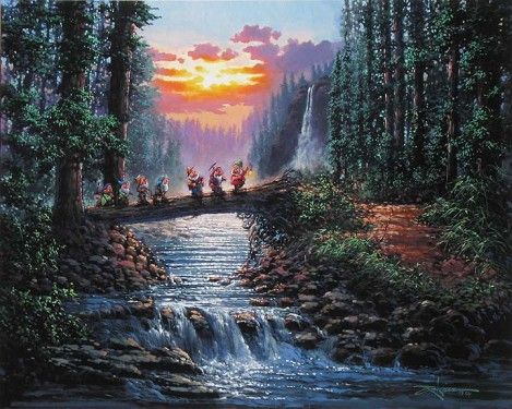 Rodel Gonzalez Signed and Numbered Gicl&eacute;e on Canvas: "Forest Bridge"