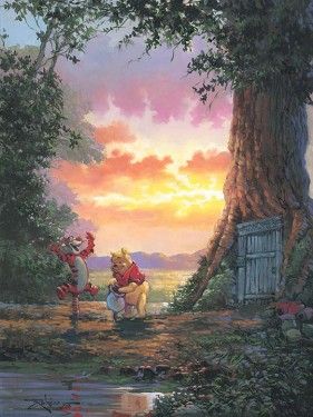 Rodel Gonzalez Signed and Numbered Gicl&eacute;e on Canvas: "Good Morning Pooh"