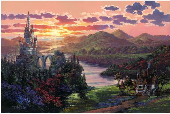 Rodel Gonzalez Signed Limited Edition Hand-Embellished Canvas Gicl&eacute;e:"The Beauty in Beast's Kingdom"