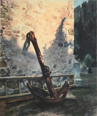 Rodell Johnson Signed Limited Edition Lithograph Print: "Ancient Anchor" Rodell Johnson Signed Limited Edition Lithograph Print: "Ancient Anchor"