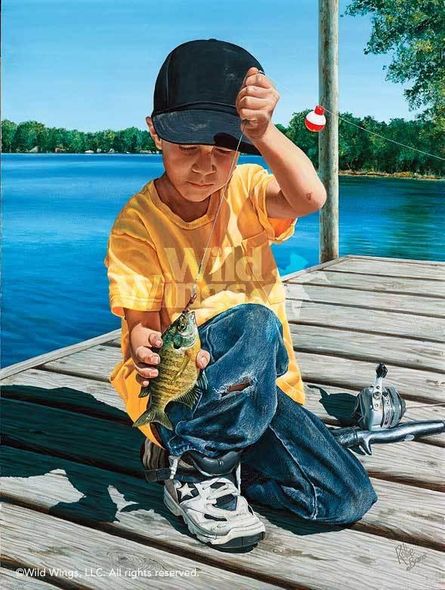 Rollie Brandt Artist Proof Limited Edition Print:"Sunny Catch"