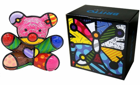 Romero Britto Limited Edition Resin Sculpture: "FUN BEAR"