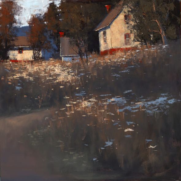 Romona Youngquist 30 x 30 Open Edition Giclee on Canvas:"Day is Done"