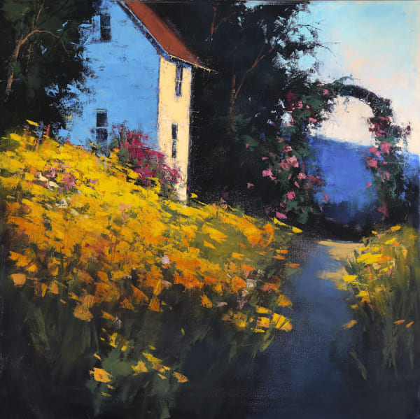 Romona Youngquist 36 x 36 Open Edition Giclee on Canvas:"Country Garden Path"