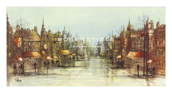 Ron Folland Hand Numbered Limited Edition Print on Paper :"Autumn Boulevard"