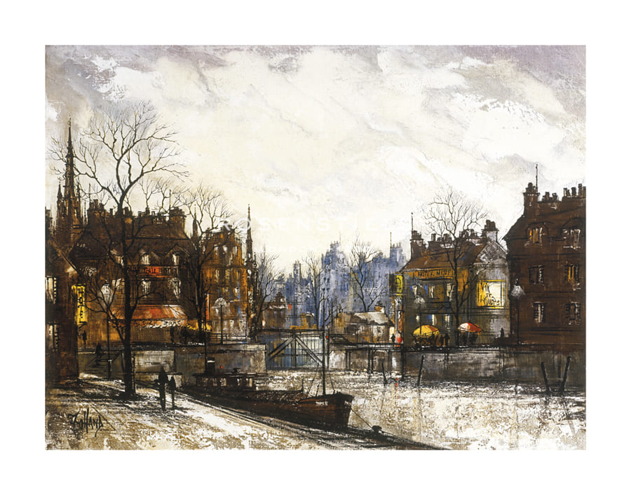 Ron Folland Hand Numbered Limited Edition Print on Paper :"Canal St Martin"