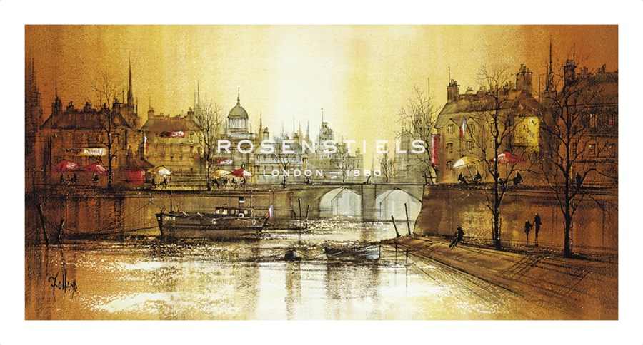 Ron Folland Hand Numbered Limited Edition Print on Paper :"Le Vieil Pont"