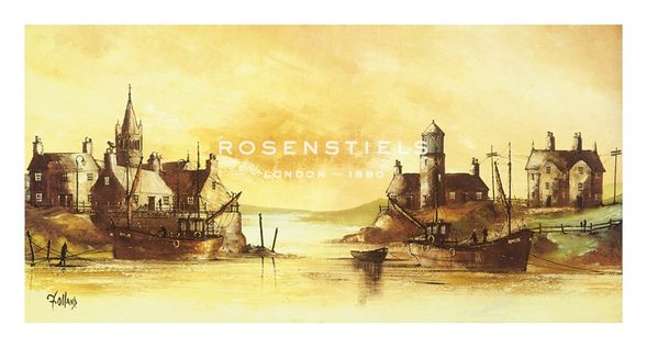 Ron Folland Hand Numbered Limited Edition Print on Paper :"Preparing for Tide"