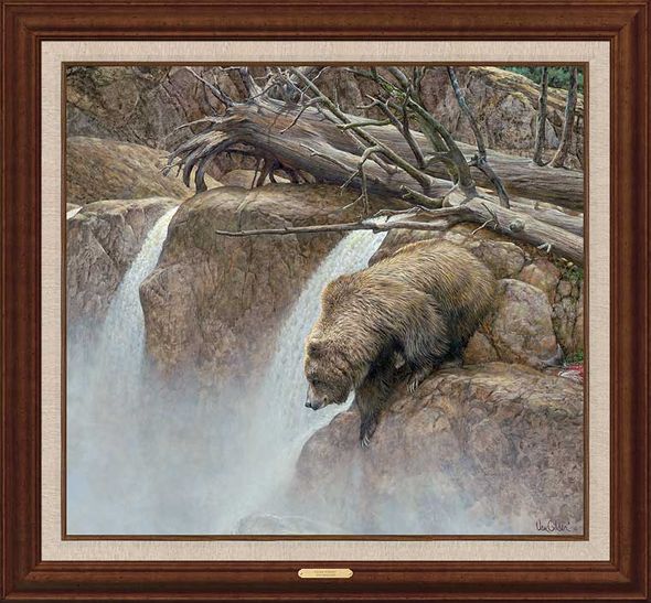 Ron Van Gilder Framed Limited Edition Canvas: "Goin' Fishin'-Bear"