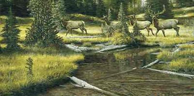 Ron Van Gilder Limited Edition Print: "Clear Creek Promenade"