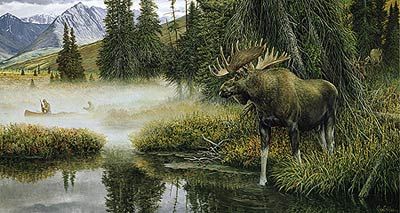 Ron Van Gilder Limited Edition Print:"The Good Old Way-Moose"